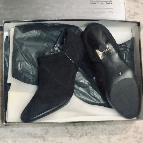 Aquatalia Dalis Suede Combo Booties - Picture 6 of 6